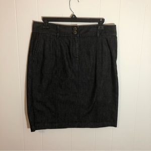 Talbots Charcoal Denim Skirt 8P
